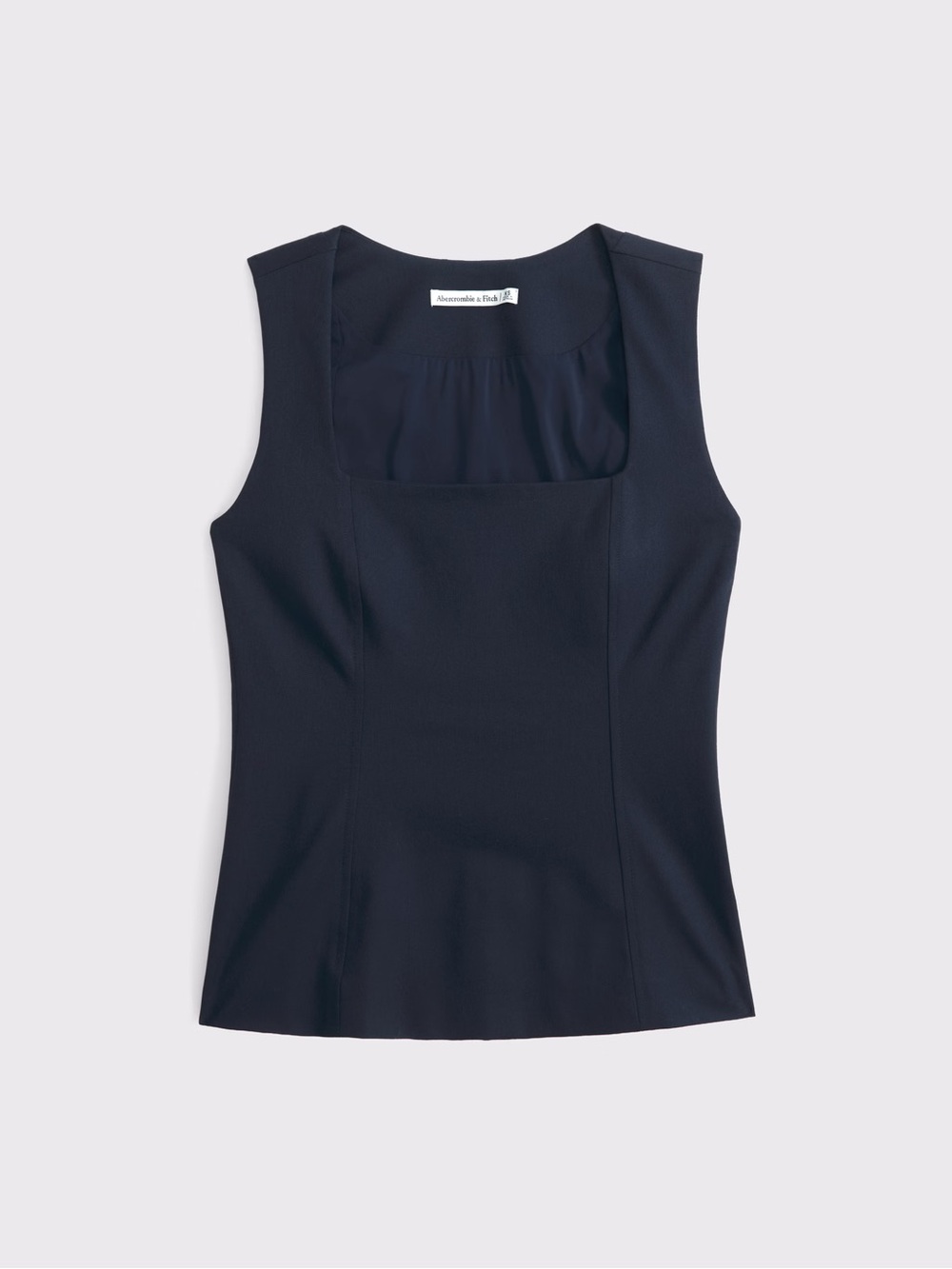 Abercrombie Navy Forme Square-Neck Sleeveless Top